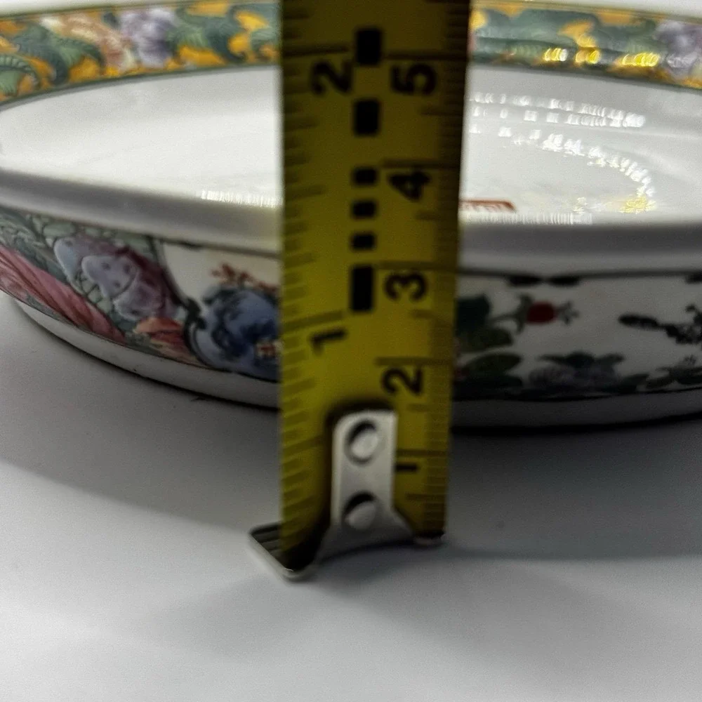 Vintage Mid Century Chinese Plate With Zhuanshu Mark 8 Inch‎